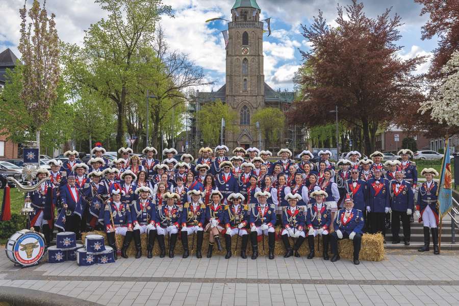 Die Prinzengarde Brander Stiere in friderizianischer Uniform.